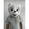 thumbnail image 2 of Mascotkingdom Polar Bear Costume Mask, White, Soft, for Adults, 2 of 3