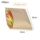 thumbnail image 2 of Paquete de 100 bolsas planas de papel Kraft para sándwich, hoja envolvente marrón sin blanquear, calidad alimentaria, para aperitivos, galletas y pan, 2 of 6