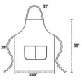 thumbnail image 2 of Paquete de 12 delantales con pechera lisos con 2 bolsillos - Delantal comercial unisex azul a granel para cocinar en la cocina, 2 of 2