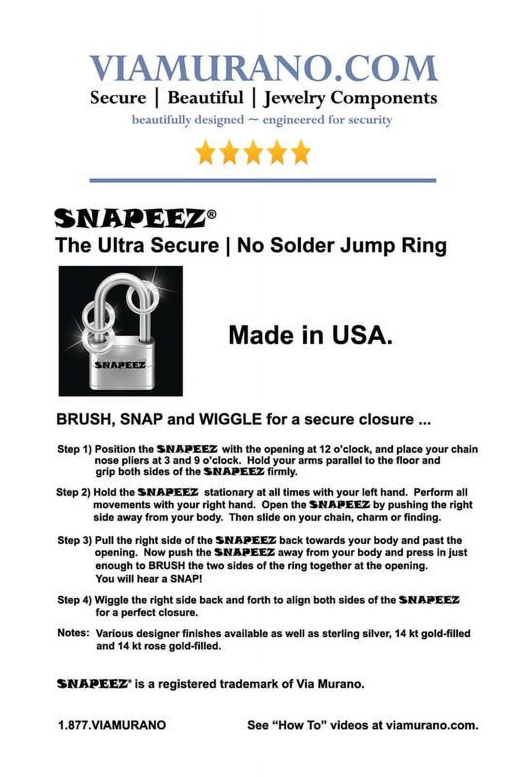 2" Sterling 24g Sterling Silver Wire Wrapper Headpin (Pack 50). Made in USA.  Use them in conjunction with our Snapeez Jump Rings The Ultra Secure | No Solder Jump Ring.