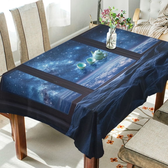 Yayeee Tablecloths 54" x 54" Rectangle Wrinkle Resistant Party Table Cover, Window Space