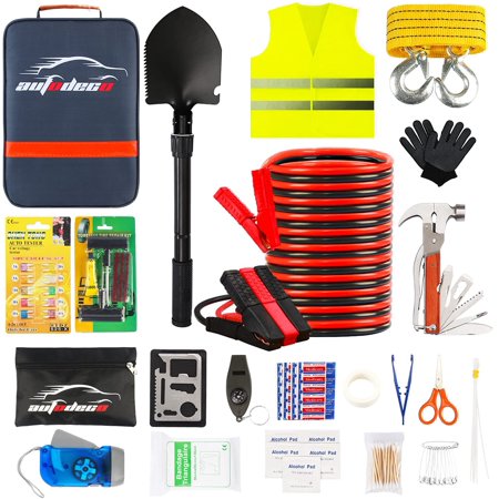 Roadside Rescue Pack Car Roadside Emergency Kit- Multipurpose Emergency Pack Car, with 13 ...