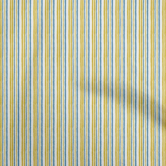 oneOone Georgette Viscose Yellow Fabric Stripes Sewing Craft Projects Fabric Prints By Yard 42 Inch Wide