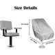 thumbnail image 2 of 2-Pack Covers, Waterproof Outdoor Pedestal Pontoon Captain Boat Bench Chair Cover, Oxford Fabric Rudder Chair Cover, 2 of 5
