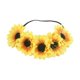 thumbnail image 2 of Diadema con flores de crisantemo simuladas, corona, diadema con girasol grande, horquilla para mujer, flores, 2 of 2