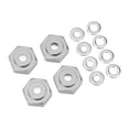 thumbnail image 4 of 4 Uds RC Hex Coupler adaptador profesional de aleación de aluminio RC rueda Hex para coches 1/10 RC titanio gris, 4 of 14