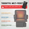 thumbnail image 3 of Overmont Extra Wide Heated Stadium Seat - 3 Heat Levels Cushion & Back Separately Control 6-Position Recliner with Hooks Cup Pockets - Bleacher Chair for Sport Camping Concerts - Battery NOT Included, 3 of 9