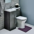 thumbnail image 5 of Clara Clark Bath Mat Bathroom Rug - Absorbent Memory Foam Bath Rugs - Non-Slip, Thick, Cozy Velvet Feel Microfiber Bathrug, Plush Shower, Toilet- Floor Bathmats Carpet - Purple - Contour Size 24"x20", 5 of 5