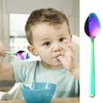 thumbnail image 2 of Less Than 5 Tableware 304 Stainless Scissors Baby Fruit Mud Accessory Baby Complementary Food Dredging Scraper Pork Snack Artifact Colorful Scraping Spoon, 2 of 4