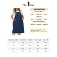 thumbnail image 6 of Unique Bargains Women's Plus Size Distressed Pocket Racerback Suspender Overall Dress 4X Dark Blue, 6 of 6