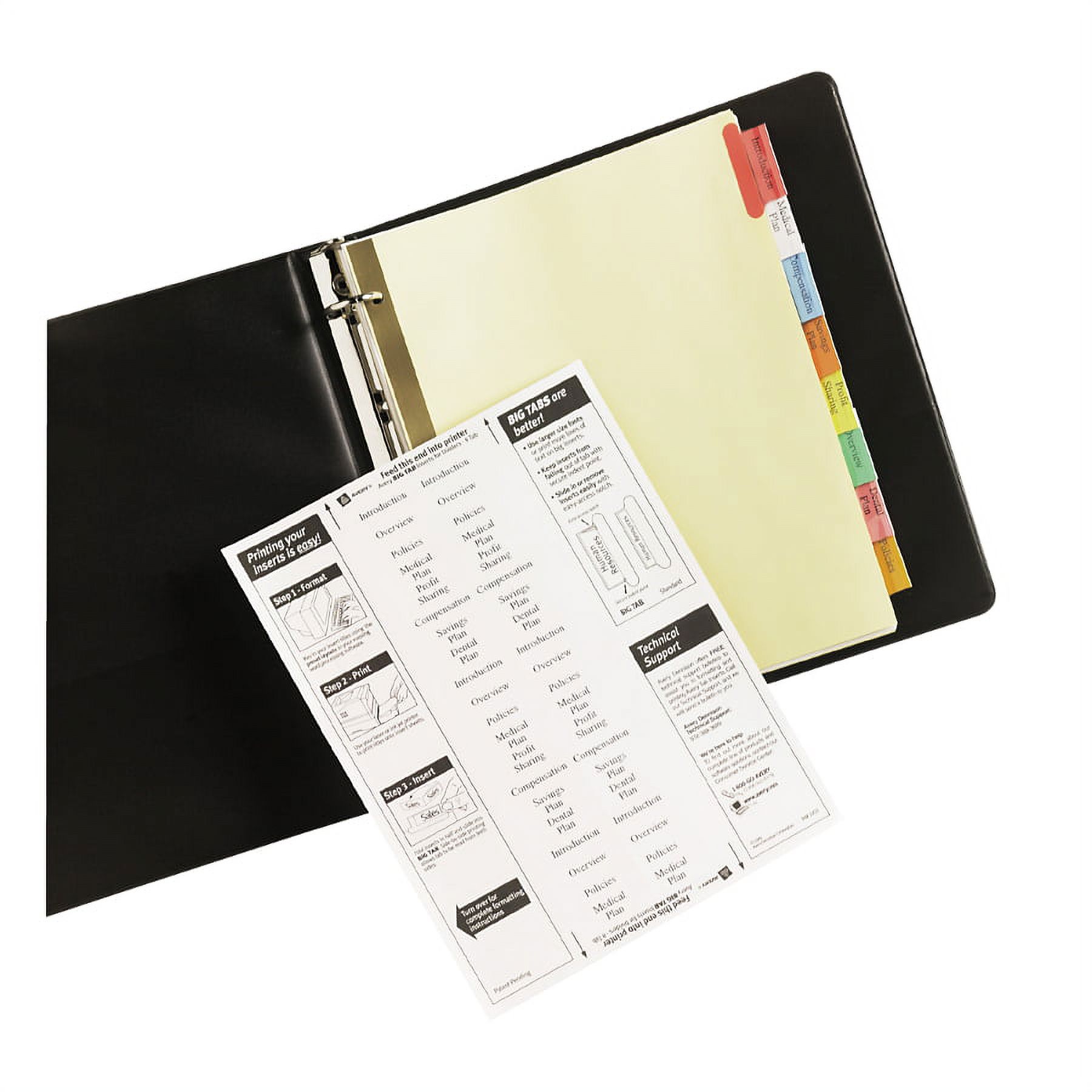 Avery Big Tab Insertable Dividers, Buff Paper, Multicolor Tabs, 8-Tab Set (11111) - image 4 of 4