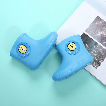 

BTJX Toddler Kids Baby Boys Girls Cartoon Rubber Waterproof Rain Shoes Rain Boots