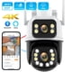 thumbnail image 1 of Cámara IP PTZ de 8MP y 4K con doble lente para exteriores, videocámara HD de 4MP con detección humana Ai, protección de seguridad, Wifi, CCTV, vigilancia iCSee, 1 of 3