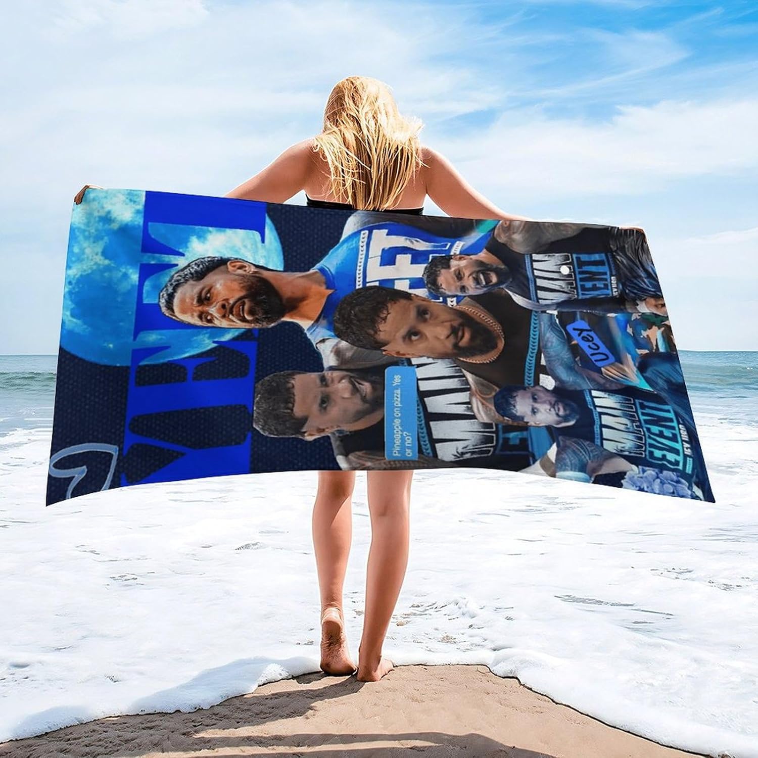 Jey USO Wrestling Merch Beach Towel Microfiber Bath Towels Oversized Towels Quick Dry Pool Beach Essentials 61.4 X 30.3 Inch