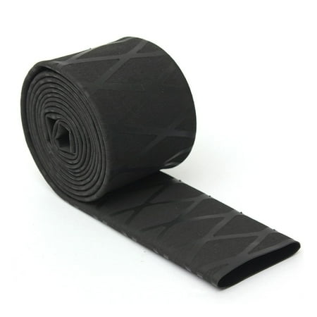 

Homemaxs 100 * 2cm Non-slip Heat Shrink Wrap Tubing Fishing Rod Handle Insulation Waterproof Racket Handle Grip (Black)