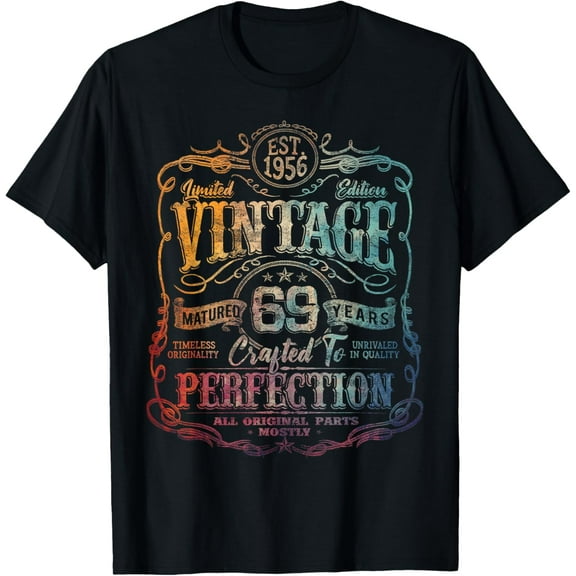 Vintage 1956 Limited Edition Shirt 69 year old 69th Birthday T-Shirt100% cotton