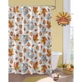 thumbnail image 2 of Thanksgiving Fall Pumpkin Fall Leaves Wood Plaid Shower Curtain Set ，Waterproof Fabric Shower Curtains Shower Curtains for Bathroom,Bathroom Decor 72"x72", 2 of 7