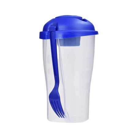

Fovolat Keep Fit Salad Shaker Cup|Salad Container With Fork|Breakfast Salad Cup Mason Cup With Spoon Cover Yogurt Cup Portable Milk Fruit Fat Reduction Healthy Slimming Cup