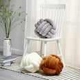 thumbnail image 2 of Knot Pillows Ball Round Throw Pillows Home Decor Cushion Decorative Aesthetic Throw Pillows，White 11inch, 2 of 12