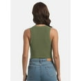 thumbnail image 6 of 3-pack Green Women Tank Tops Summer Sleeveless Basic Cami Top Shirt Slim Racerback Blouses, 6 of 7