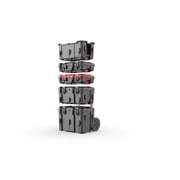 Hyper Tough Hyper Stack Interlocking Storage Crate, Black, Stackable Plastic Organizer