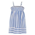 thumbnail image 4 of AGWOLF Women Sleeveless Striped Tunic Tank Top Summer Color Block Smocked Spaghetti Strap Camisole Tops with Pockets 2025 Y2K Streetwear, 4 of 8