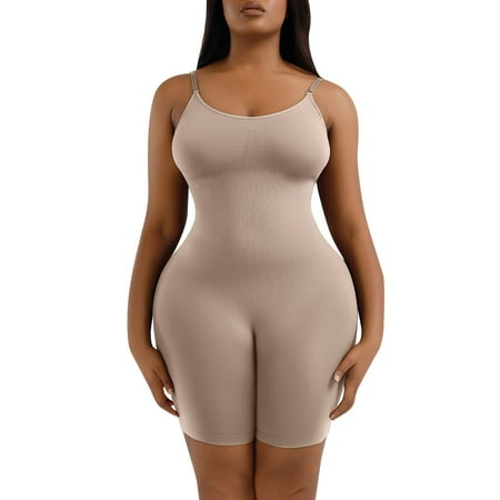 

JDEFEG Lingerie Dress Women Lady Bodysuit Belly Body Slim Waist Shapewear Women Shaping Tights Bra Shapeware Christmas Lingerie for Woman Polyester Spandex Khaki Xl
