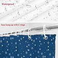 thumbnail image 6 of Christmas Bathroom Shower Curtain Winter Snowman Xmas Tree Deer Snowflakes Navy Blue Waterproof Washable Shower Curtains for Bathtub Bath Decor with Grommets and Hook 36 X 72 Inch, 6 of 8