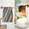 thumbnail image 7 of Yayeee 2 Pack Hand Towels for Bathroom 100% Cotton 16" x 28" Soft Absorbent Kitchen Towel, Retro Stripes, 7 of 7