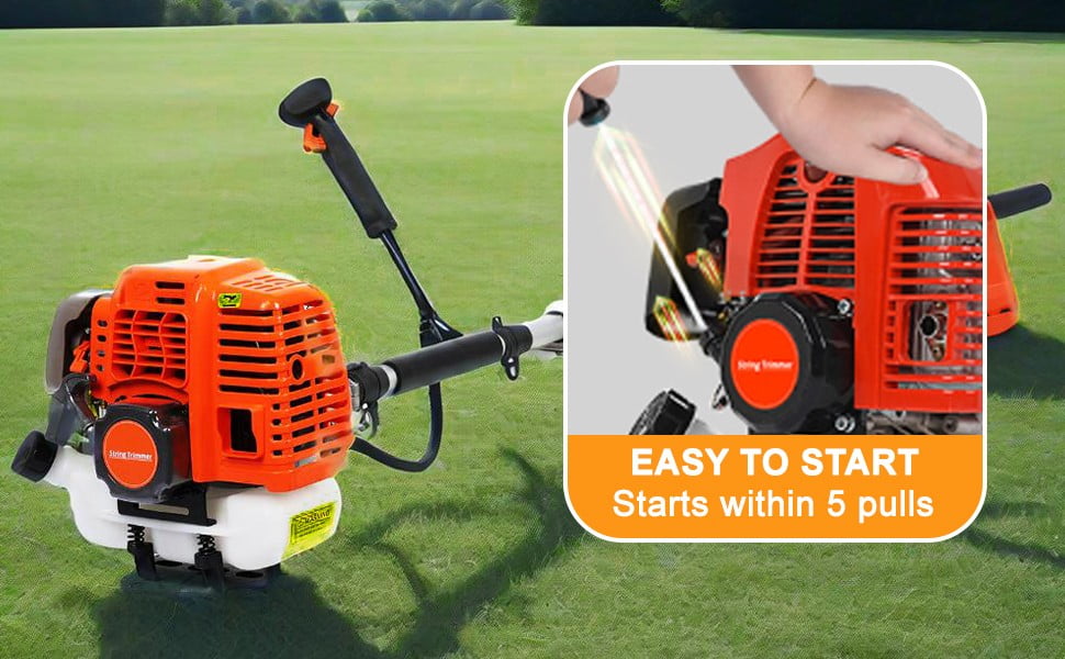 Floseru 52CC Gas Weed Wacker, 2-Cycle 2 in 1 Gas Weed Eater, Upgraded 2.2KW/8500rpm Weed Eater Gas Powered, Multi-Functional Trimming Tool Hedge Brush Cutter Complete Accessories