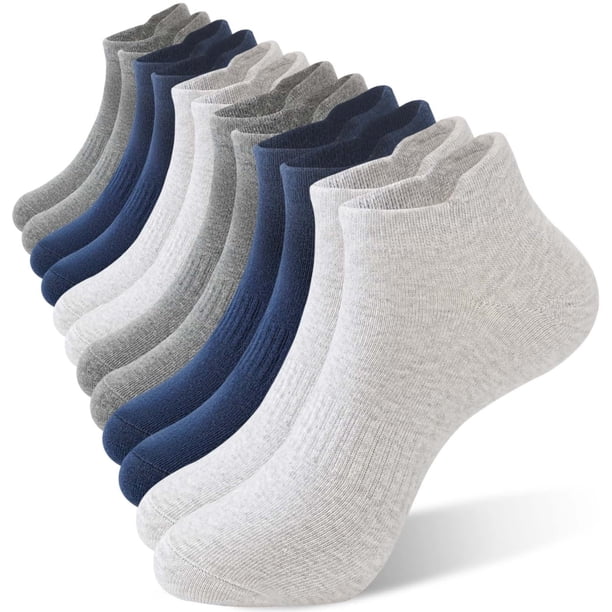 Calcetines Tobilleros Irisbear de Algodón para Hombre Deportivos Tobillo Bajo Azul Marino