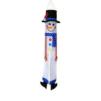 In the Breeze 5028 — Lil' Snowman 3D 40-Inch Windsock - Hanging Winter Decoration - Outdoor Holiday Décor