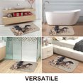 thumbnail image 3 of 1pc Bat with Flowers Absorbent Non-Slip Bathroom Thickened Flannel Rug Decor,Soft,Quick Drying,Suitable For Indoor/outdoor Use,Bathrooms,Bedrooms,Kitchens,Terrace,Laundry Rooms,16"x24", 3 of 9