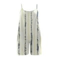 thumbnail image 5 of Summer Romper for Women Adjustable Strap Sleeveless Short Jumpsuits With Pockets Casual Loose Beach Pants Print Fashion Beach Cover Up, 5 of 5