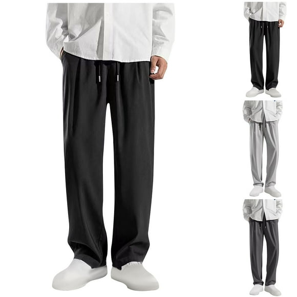 Track Pants for Men Men's Sports Pants Mens Workout Pants with Pockets Mens Yoga Pants Big and Tall Mens Pants (Black,3XL)