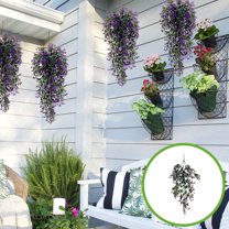 2-Pack Artificial Hanging Plants | 29.5-inch Fake Ivy Vines with Flowers | Indoor Outdoor Wall Basket Decor for Garden Balcony Porch Wedding Cottagecore