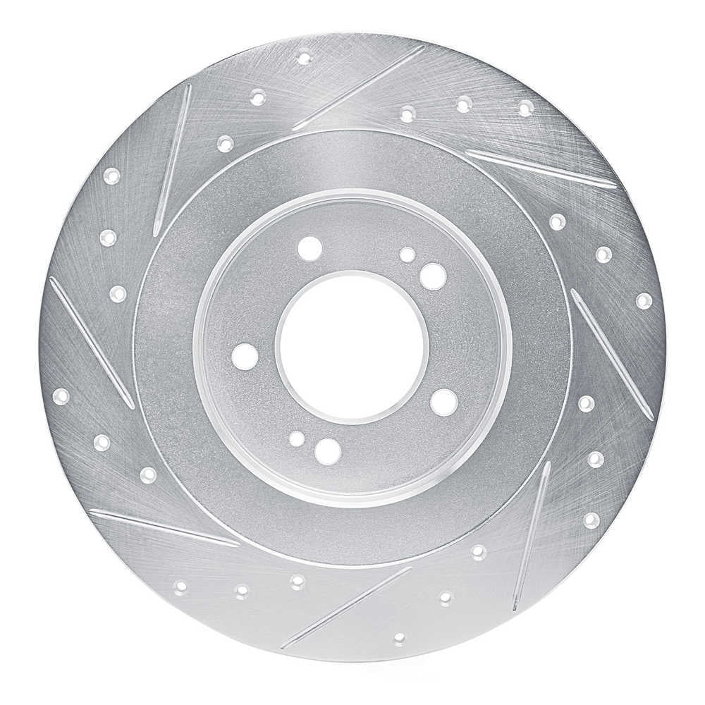 Dynamic Friction Company 631-21049R DFC Brake Rotor - Drilled And Slotted - Silver