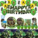 thumbnail image 2 of Suministros para fiesta de cumpleaños de las Tortugas Ninja mutantes adolescentes, pancarta desechable, adorno para tarta, bandera colgante, juego de globos, decoraciones de cumpleaños, 2 of 2