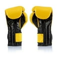 thumbnail image 2 of Fairtex BGV9 Mexican Style Yellow Black Piping Muay Thai Boxing Glove - Heavy Hitter, 2 of 5