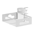 thumbnail image 1 of Organizador de escritorio con cajón para gestión de cables y portavasos, sin taladro Blanco, 1 of 9