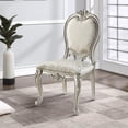 thumbnail image 6 of 24 Inch Side Dining Chair, Set of 2, Champagne Silver Frame, Gray Jacquard, 6 of 6