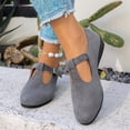 thumbnail image 5 of longantii Mary Jane Shoes for Women Slip on Dressy Ballerina Flats Shoes for Women 2026 Trendy Non-Slip Flats for School Office Walking Casual Formal Work Gray, 5 of 6