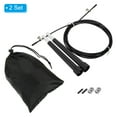 thumbnail image 3 of Unique Bargains Speed Jump Rope Adjustable Speed Skipping Rope with Storage Bag and Spare Parts Black 2 Set, 3 of 6