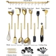 thumbnail image 2 of ReaNea Gold Cooking Utensils Set Stainless Steel 37 Pieces Kitchen Utensils Set Kitchen Tools Gadgets Set with Hooks, 2 of 7