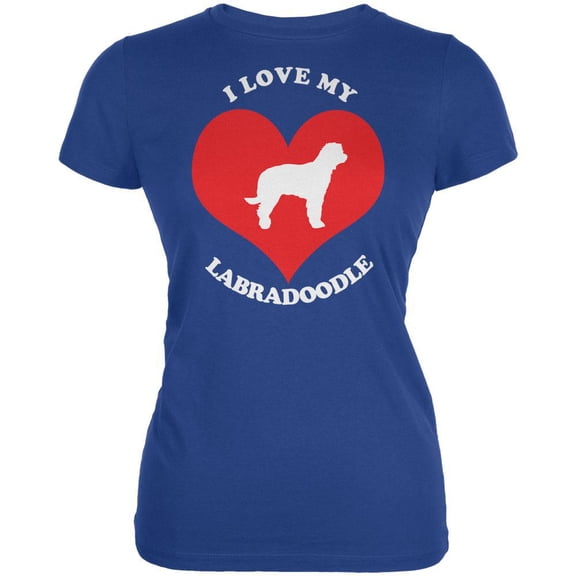 Valentines I Love My Labradoodle Royal Juniors Soft T-Shirt - Small