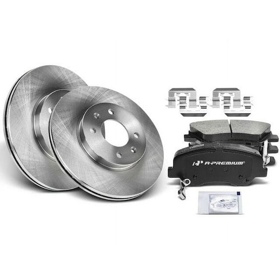 Front Brake Pad and Rotor Kit 6 - Compatible with 2012 - 2017 Hyundai Accent 1.6L 4-Cylinder 2013 2014 2015 2016