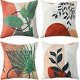 thumbnail image 1 of Set of 4 Decorative Pillowcase Cushion Covers for Sofa Velvet Classic Cushion Cover for Home Living Room Bedroom Leaves 45 x 45cm, 1 of 4