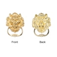 thumbnail image 4 of Uxcell 1 Pack Lion Head Pulls Knob, 6 Inch Zinc Alloy Vintage Lion Door Handle, Gold, 4 of 7