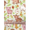 thumbnail image 3 of Fabric Traditions Flannel Farm Babies Grazing on Green Nursery Fabric Cotton Baby, 3 of 3