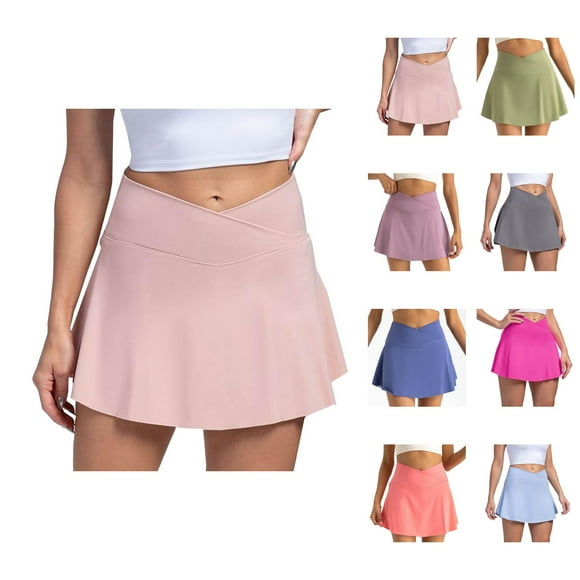 Womens Skorts High Waisted Athletic Golf Tennis Skirts with Inner Shorts and Pockets Skorts for Woman